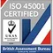 ISO 45001 certification badge